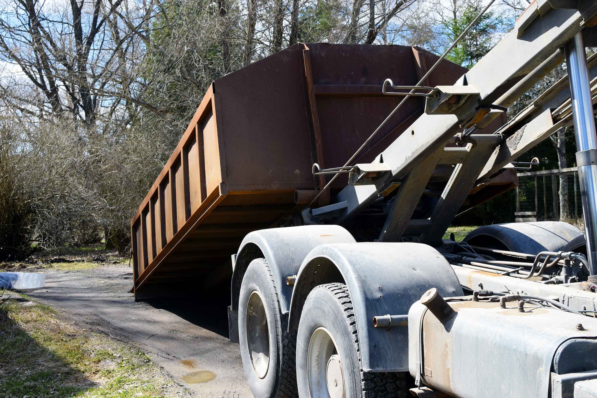 Industrial roll-off container used for waste and recyclable material handling